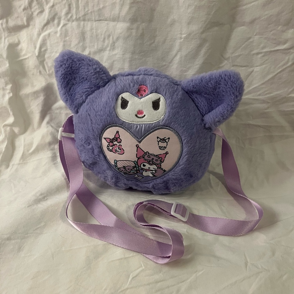 Sanrio Kuromi Purple Plush Crossbody Purse